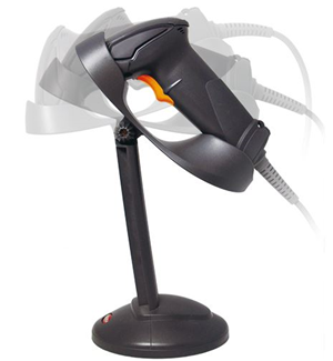 Rugged Laser Scanner, Elastic Rubber Protection, USB, Stand Included, 2 Year Warranty</br>