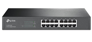 16-port Desktop Gigabit Desktop Switch, 16 10/100/1000M RJ45 ports, 13-inch rack steel case</br></br>