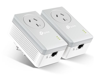 AV600 Powerline Adapter Kit, twin pack with AC pass thorugh</br>1x fast Ethernet Port</br></br>Avoid using with surge protectors - disrupts powerline communication</br>