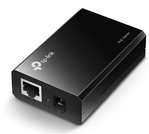 PoE Injector Adapter, IEEE 802.3af compliant, Data and power carried over the same cable up to 100 meters, plastic case, pocket size, plug and play</br>Includes power adapter.