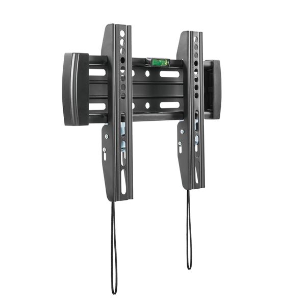 BRATECK 23''-42'' Flat panel TV wall mount. Max load: 50Kgs. Supports VESA 100x100, 200x100, 200x200. Built-in bubble level. Colour: Black.