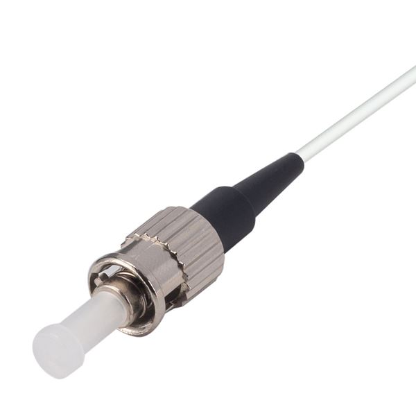 DYNAMIX 2M ST Pigtail OM1 1x Piece White, 62.5/900um Multimode Fibre, Tight Buffer LSZH Jacket