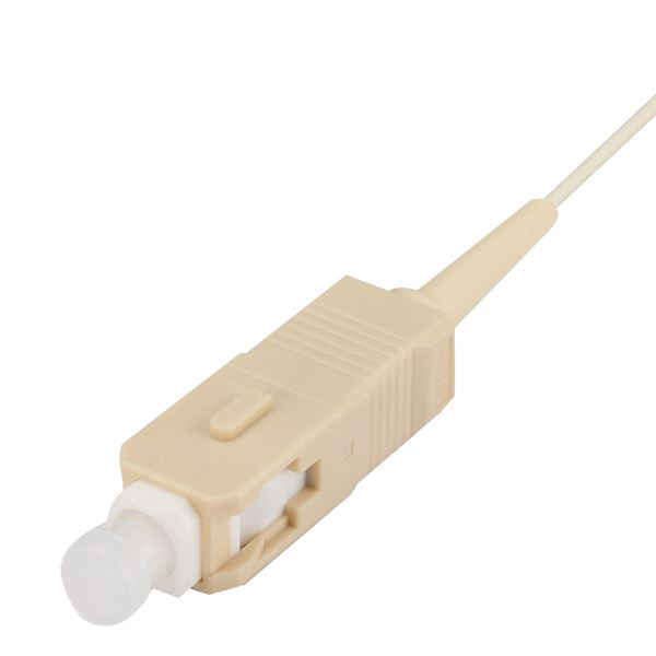 DYNAMIX 2M SC Pigtail OM3 1x Piece White, 900um Multimode Fibre, Tight Buffer LSZH Jacket