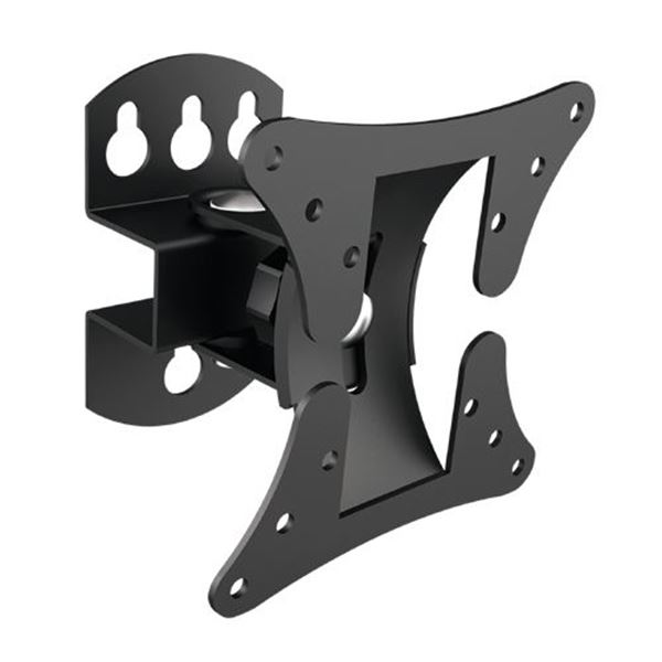 BRATECK 13''-27'' Monitor wall mount Pivot, tilt, and swivel. Supports VESA 50x50,75x75,100x100. Max Load: 30Kgs. Colour: Black