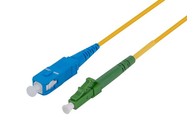 DYNAMIX 10M 9u LC APC/SC Simplex Single Mode G657A1 Bend Insensitive Fibre Lead. Yellow LSZH Jacket