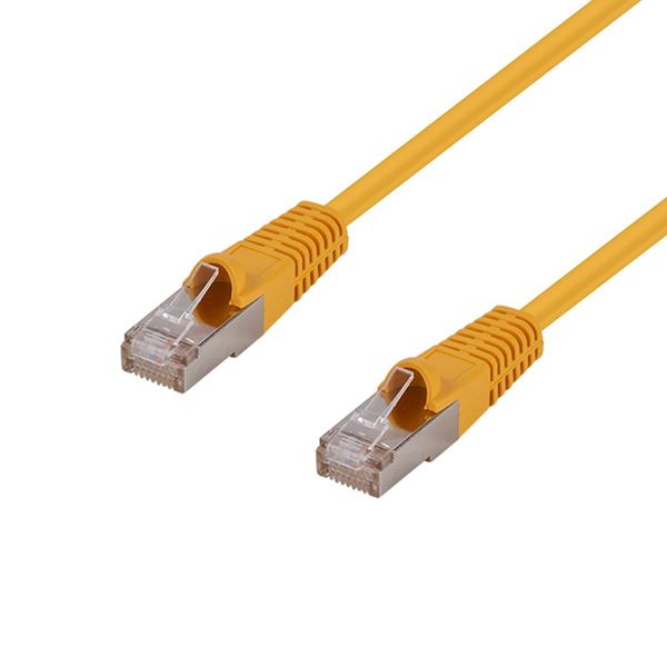 DYNAMIX 10m Cat6A S/FTP Yellow Slimline Shielded 10G Patch Lead. 26AWG (Cat6 Augmented) 500MHz with Gold Plate Connectors.