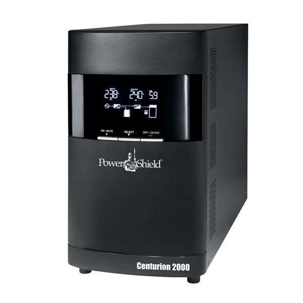 POWERSHIELD Centurion Tower 110V 2000VA/1800W Double Conversion True Online UPS. 4x NZ Outlets + 2x IEC Outlets. EBM Compatible for Extended Runtime. Lead Time 8-10 Weeks from Order.