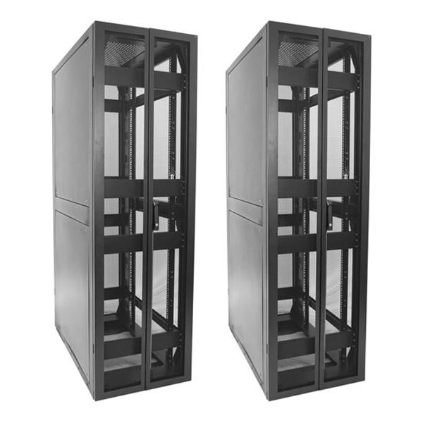 DYNAMIX 42RU Seismic Cabinet 1200mm deep (600 x 1200 x 2000mm) Fully welded. Dual pantry style Front/Rear mesh doors. Telcordia Issue 4 Standard. Includes 25x cage APRIL PROMO - Includes FREE Earbuds