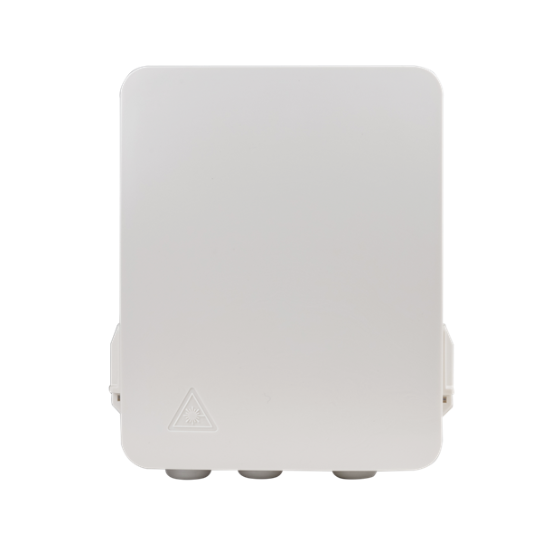 DYNAMIX 12Core Fibre Termination Enclosure Indoor/Outdoor, UV Stabilised Plastic. Supports 8x SC Simplex or 8x LC Duplex, Adapters sold separately