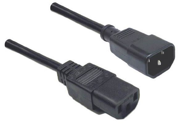 DYNAMIX 0.2M IEC Male to Female 10A SAA Approved Power Cord. (C14 to C13) 1.0mm copper core. BLACK Colour.