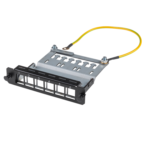 DYNAMIX 6x Port Unloaded Keystone Plate for FPP3PB Fibre Tray