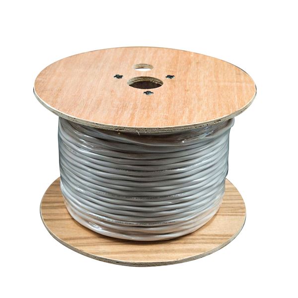 DYNAMIX 152m 2Core 14AWG/2.08mm Dual Sheath High-Performance Speaker Cable. 41/0.25BCx4C. OD: 6.5mm. Rip Cord CL3 Rated. Colour White Jacket. Meter Marked.
