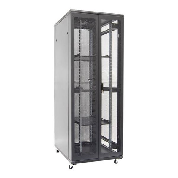 DYNAMIX 42RU Server Cabinet 900mm Deep (800 x 900 x 2077mm). Includes 3x Fixed Shelves, 4x Fans, 25x Cage Nuts, 4x Castors & 4x Level Feet. 1000kg static load. Front & Rear Dual Mesh Doors. 6-Way PDU Incl.