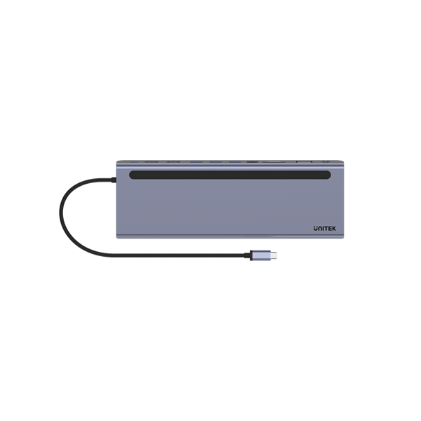 UNITEK 11-In-1 Mulit-Port Hub with Support for MST Triple Monitor (Dual HDMI) & USB-C Connector. Includes 3x USB-A Ports, 2x HDMI Ports, 1x VGA, USB-C PD 100W Port, 1x RJ45, 1x SD/Micro SD Slot, 3.5mm