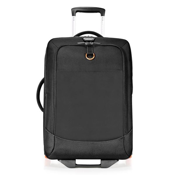 EVERKI Wheeled 420 Laptop Trolley Bag. Designed to Fit 15" to 18.4" Notebooks. Carry on size 55 x 35 x 99cm. Removable Laptop Sleeve, Document Dividers, Accessories Pouch. Colour Black