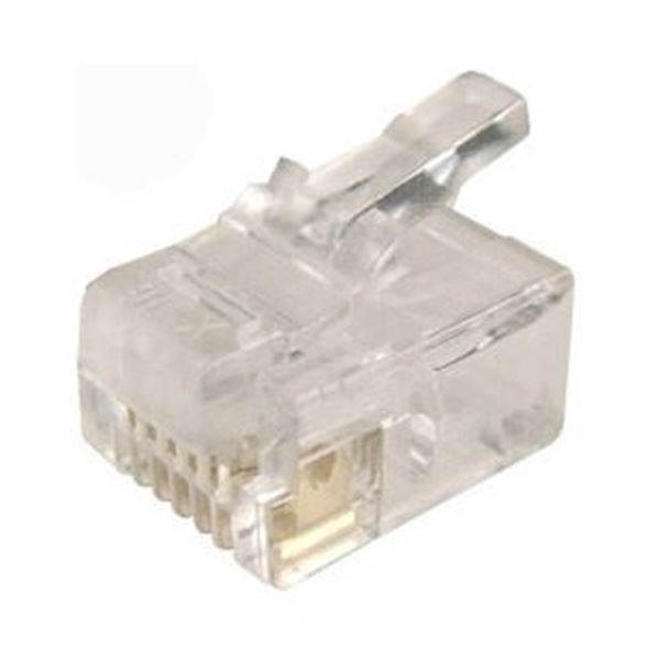 DYNAMIX RJ11 Plug 20pc Bag, 6P4C Modular Plug. 3 micron.