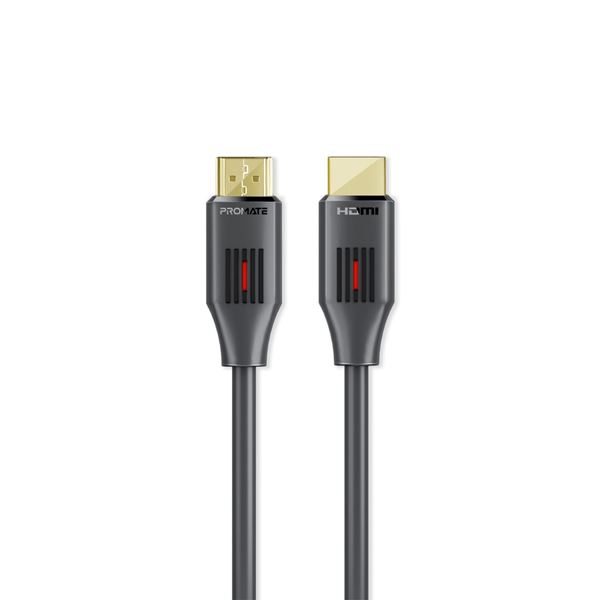 PROMATE 10m Ultra-High Definition (UHD) HDMI Cable. Supports 4K@60Hz (4096x2160). High-Speed Ethernet, Long Bend Lifespan, Supports 48-Bit Colour. Gold Plated Connectors. Black.