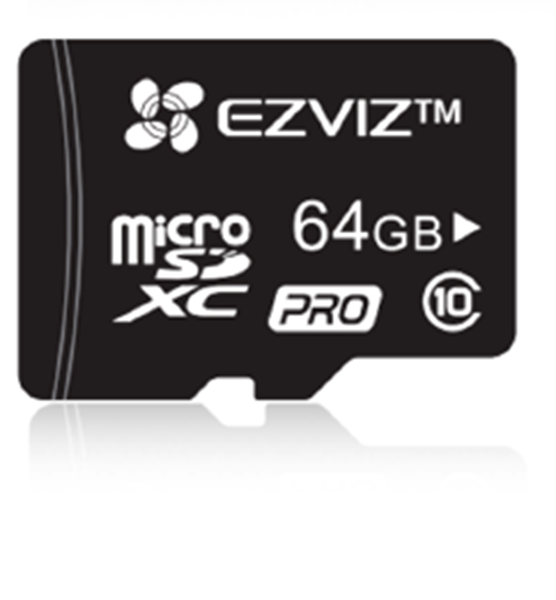 EZVIZ 64GB Professional Micro SD Super Fast Read/Write Class 10 Card Suitable for All Surveillance Cameras & Devices.