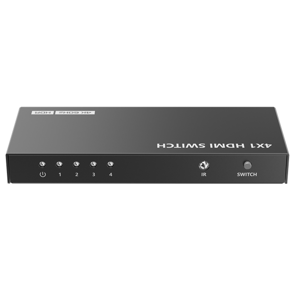 LENKENG 4K 4-In-1-out HDMI HDR Switch. Support 12 bit full HD video, 3D video and 4K x 2K@30/60Hz ultra HD video. Compatible with HDMI 1.4, HDMI 2.0 &  HDCP 1.4, HDCP 2.2. Includes Remote Control.