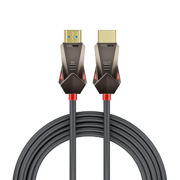 PROMATE 20m Ultra-High Definition (UHD) 2.0 HDMI Cable. Supports 4K@60Hz (4096x2160). High-Speed Ethernet, Long Bend Lifespan, Supports 48-Bit Colour. Gold Plated Connectors. Black.