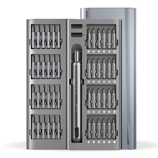 PROMATE 51-Pieces Premium Steel DIY Pocket Size Precision Screwdriver Kit. Pop-up Case. 48pcs S2 Steel Screwdriver Bits, Magnetic Screwdriver Tip, Includes Cary Pouch.