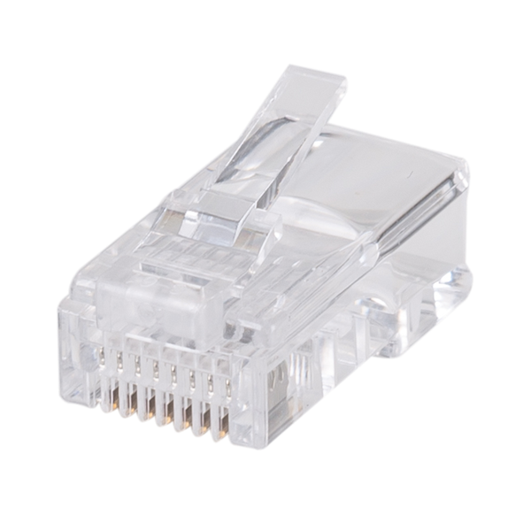 DYNAMIX RJ45 Plug 20pc Bag, 8P8C Modular Plug. 50 micron. Compatible with Stranded and Solid Cable.