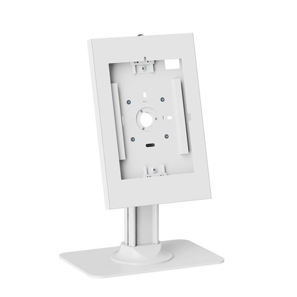 BRATECK Anti-Theft Enclosed Countertop Tablet Kiosk Stand Black Anti-skid Pad Prevent Scraches, VESA Compatible. Compatible with Most 9.7” to 11” Tablets, iPad 5, iPad Pro,IPad Air 10.5",10.9. White