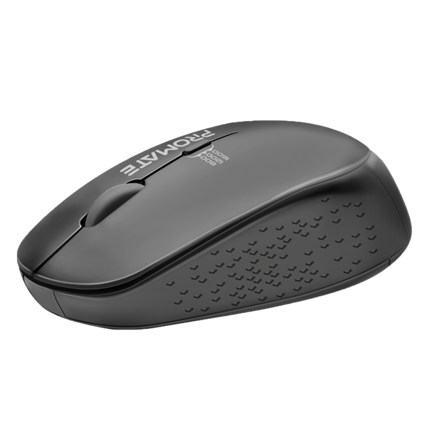 PROMATE Ergonomic Wireless Mouse 800/1200/1600 Dpi. 10m Working Range. Included Nano Receiver. Easy Plug and Play Installation. Compatible with Windows and Mac. Black