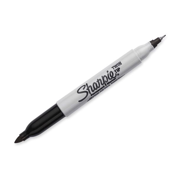 Sharpie  Single Twin Tip Permanent Marker with Fine & Ultra-Fine Tips. Permanent on most Surfaces. Quick Drying, Fade & Water-resistant Ink.