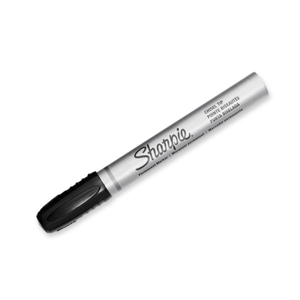 Sharpie Metal Perm Marker (MOQ 12) with Durable Chisel Tip. Tough, Durable, & Built for the Craftsmen. Bold Ink Marks on Wet & Oily Surfaces. Quick-drying Ink. Line Width: 2.0-5.0mm.