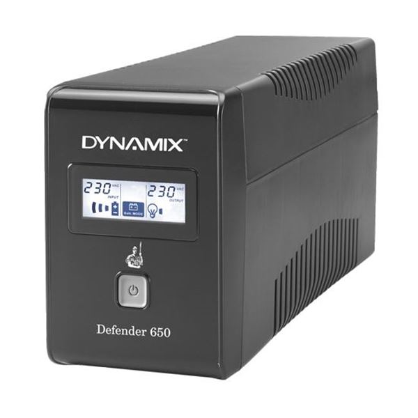 DYNAMIX Defender 650VA (390W) Line Interactive UPS, 312J Surge Protection, 2x NZ Power Sockets, Netguard Smart Monitoring. LCD Status Display. MAY PROMO Includes FREE Power Bank