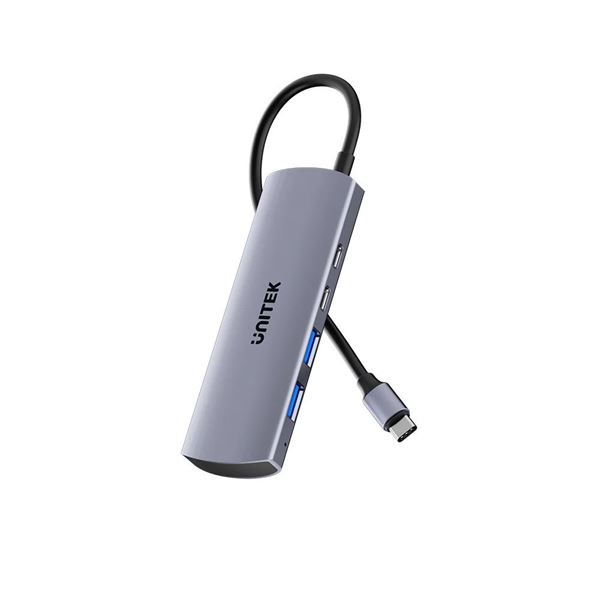 UNITEK 4-in-1 10Gbps USB Multi-Port Hub with USB-C Connector. Includes 2x USB-A & 2x USB-C Ports. 10Gbps Data Transfer Speed, Premium Aluminum Design, Universal Compatibility, Space Grey Colour.