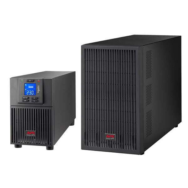 APC Easy UPS On-Line 2000VA (1600W) Tower with External Battery Pack. 230V Input/Output. 4x IEC C13 Outlets. With Battery Backup. Smart Slot, LCD Graphics Display.