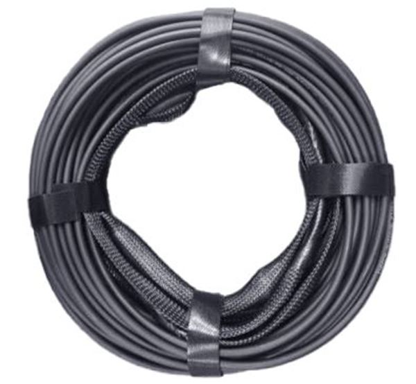 DYNAMIX 25M 4 Core OM1 Multimode ST to ST 500mm 2mm Fanout Tight Buffered Indoor/Outdoor LSZH External Tough Sheath with Pulling Socket and Rings at Each End.
