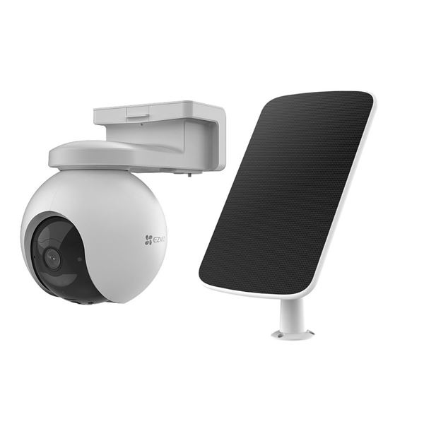 EZVIZ 3MP (2K) Outdoor PT 4G Security Battery Camera with Solar Panel Bundle. 2-Way Talk, Panoramic 360 View, Smart Human Detect, Built in 10400mAh Rechargable Battery, Active Defense, SD Card Slot.