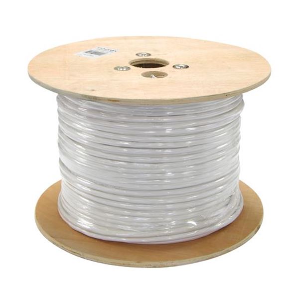 DYNAMIX 305m Cat5E F/UTP STRANDED hielded Cable Roll, 100MHz 26AWGx4P, White PVC Jacket