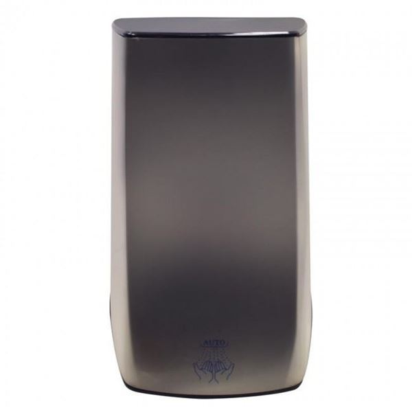JETDRYER Slim 1000W Hygienic Hand Dryer with Hands-Free Auto-Sensing. High-Speed Airflow Dries Hands in 10 Seconds. Quiet 76dBA at 1m. Easy Secure Wall-Mount. 60 Sec Auto Shut IP22. 3-Pin Plug. Stainless Steel.