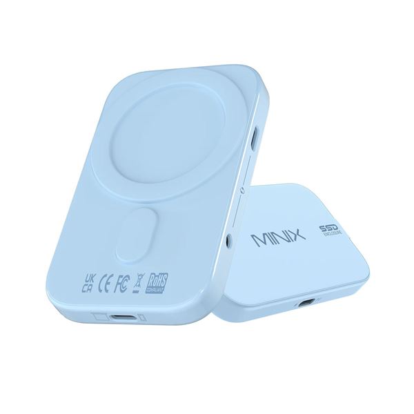 MINIX MSE01 4-in-1 M.2 NVMe/SATA SSD Enclosure. Magsafe Compatible. Up to 4TB Capacity (SSD Not Included).