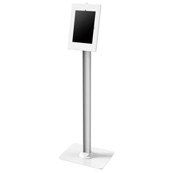 BRATECK Anti-Theft Enclosed Free Standing Tablet Display Kiosk White Anti-skid Pad Prevent Scraches, VESA Compatible. Compatible with Most 9.7” to 11” Tablets, iPad 5, iPad Pro,IPad Air 10.5",10.9. White