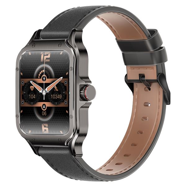 PROMATE IP68 Smartwatch with 1.78" Curved AMOLED Display & BT Calling Fitness Tracker, Pedometer, Blood Presure Prediction, Heart Rate Real Time, Smart Notifications, Over 100 Customized Watch Faces. Black
