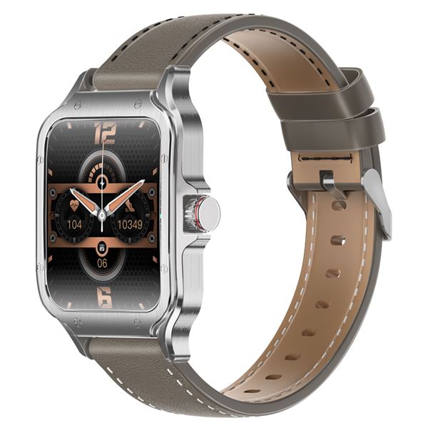 PROMATE IP68 Smartwatch with 1.78" Curved AMOLED Display & BT Calling Fitness Tracker, Pedometer, Blood Presure Prediction, Heart Rate Real Time, Smart Notifications, Over 100 Customized Watch Faces. Silver