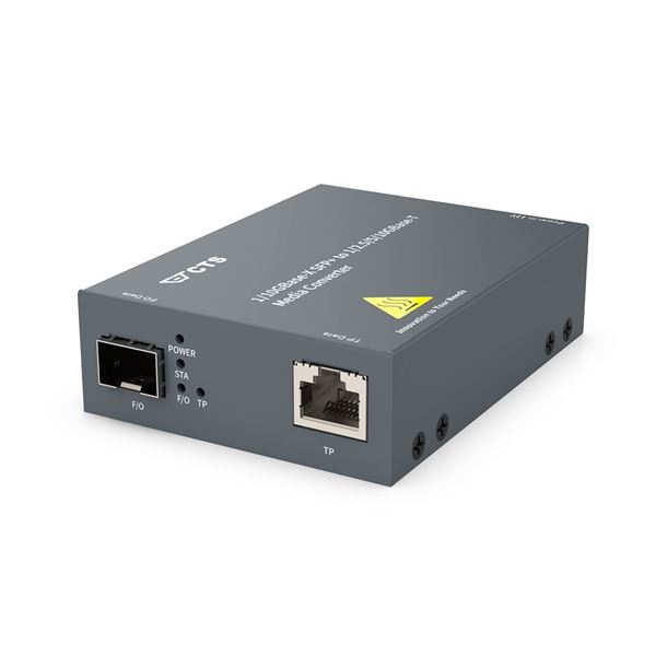 CTS SFP+ 10G Standalone Media Converter. 1G/10G Fiber to Multi Gigabit (100M/1G/2.5G/5G/10G) Ethernet. 0C~50C. DIP Switch Plug-and-Play.