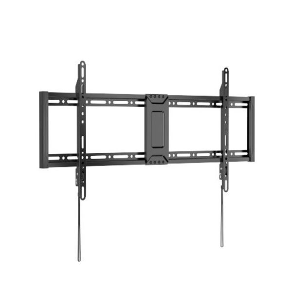 BRATECK 43"-95" Fixed Slim TV Wall Mount. Supports Up to 75Kgs. Automatic Spring Locks with Quick Release Cords, Open Architecture, VESA Support Up to 800x400, 29mm Profile, Includes Bubble Level.