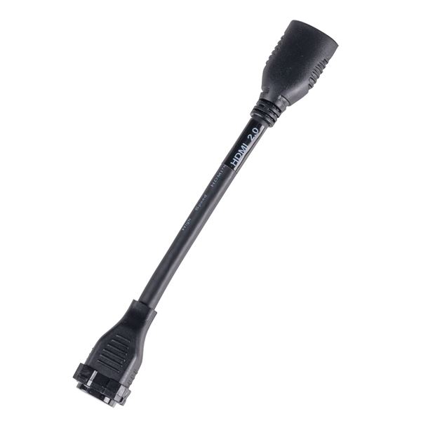 AMDEX 220mm HDMI Adapter Pigtail High-Speed With Ethernet Rated V2.0 Colour BLACK