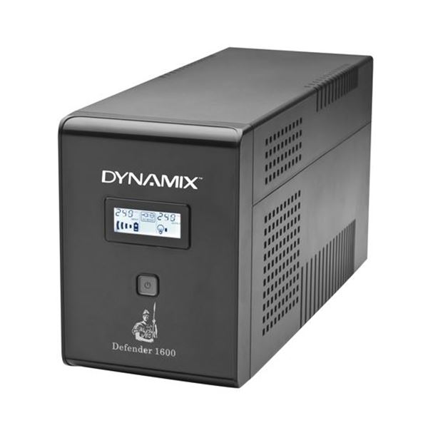 DYNAMIX Defender 1600VA (960W) Line Interactive UPS, 3x NZ Power Sockets with Surge+Battery Backup, 3x NZ Power Sockets with Surge 936J LCD Status Display.