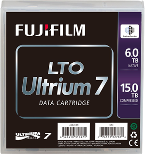 LTO 7, 6.0TB, 130,816 bit Internal EEPROM, Up to 300MB/sec, 30 Year archival life