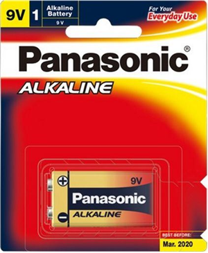 Everyday use batteries. 9v.