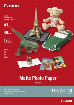 A3, 40 Sheets, 170GSM - A paper ideal for printing vivid photos and crisp text with a matte finish. With a suppressed glossiness this paper is also suitable for creative uses such as party invitations, greetings cards and scrapbooking.