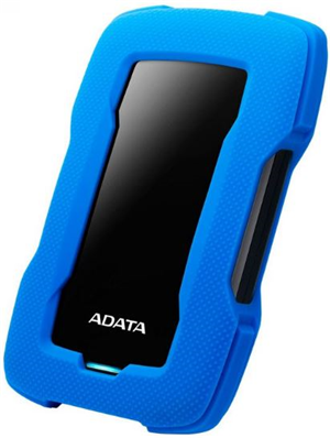 USB3.1 USB Type A, 1TB, 2.5" External Hard Drive, Robust, shock-absorbing silicone casing, Adata Shock Sensors, HDDtoGO software with AES 256-bit encryption, 16.2mm high, Blue</br>SMR technology - not suitable for backups or other heavy write workloads.