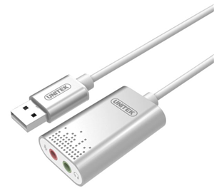 UNITEK USB To Stereo Audio Converter. USB 2.0. DAC up to 192KHz 16/24bit output. ADC up to 96KHz 16bit output. Plug & Play.